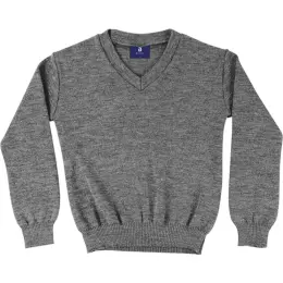 Unisex Long Sleeve School Jersey Grey Melange